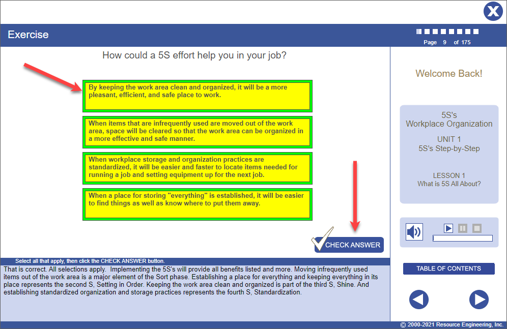 QualityTrainingPortal Course Nav Exercises