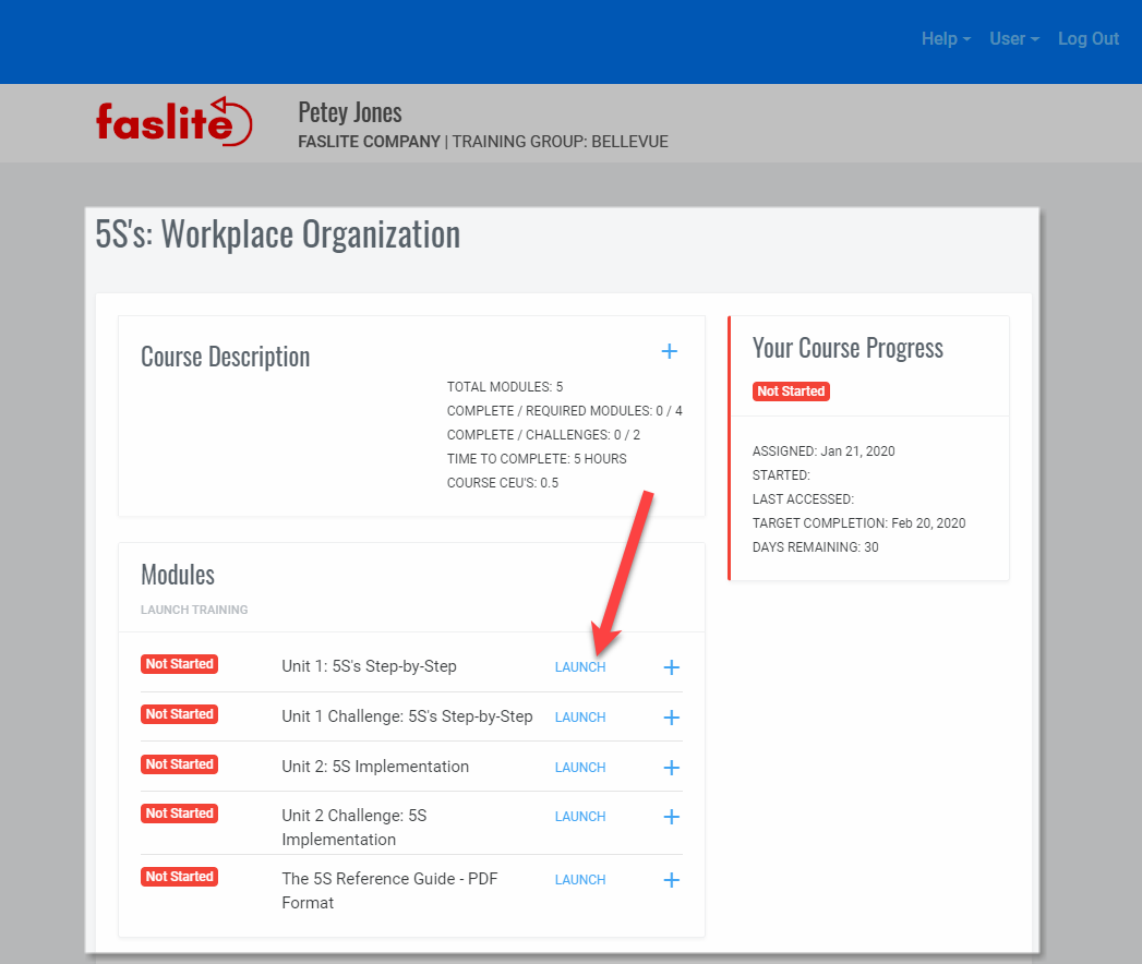 QualityTrainingPortal Learner Course Records