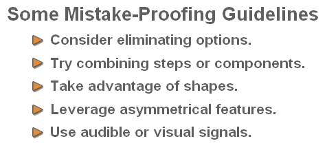 Mistake-Proofing Mistake-Proofing Guidelines